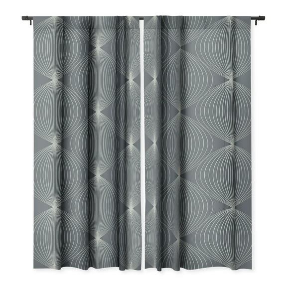 Society6 Color Poems Geometric Orb Pattern IX Single Panel Room Darkening Window Curtain 50" x 96"