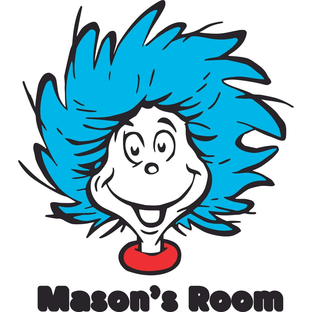 Dr Seuss Cat In The Hat Thing One Customized Wall Decal - Custom Vinyl