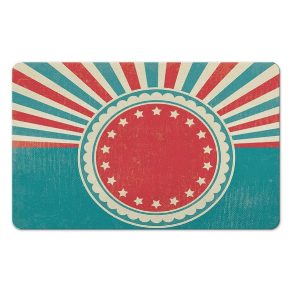 Tapis de Salle de Bain Boho Antidérapant en Demi-Cercle - Mignon et Bohème, Parfait pour la Chambre, la Déco de la Maison, la Douche, Tapis de Sol Intérieur pour Porte, Lavable à la Machine, Design Rétro Soleil, 20x32 Pouces