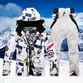thumbnail image 2 of Hwmodou Men Outfits Valentine's Day Graphic Printed Men's Ski Jackets And Pants Set Windproof Insulated Snowsuit Winter Warm Snowboarding Snow Coat Workout Sets For Woman, 2 of 4