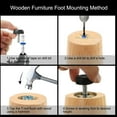 thumbnail image 6 of Unique Bargains 4Pcs M8 x 28 x 30mm Screw on Furniture Glide Leveling Feet Floor Protector Adjuster Pad with T-nuts, 6 of 8