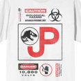 thumbnail image 2 of Jurassic Park Caution Biological Hazard Crew Neck Short Sleeve Men's White T-shirt - 5XL, 2 of 4