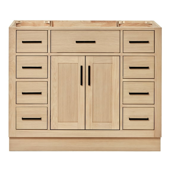 Ariel Hepburn 42 Inch Single Sink Base Cabinet In Oak
