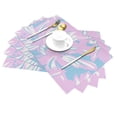 thumbnail image 2 of YFYANG Washable Heat-Resistant Placemats, 70% PVC/30% Polyester, Floral Art Pattern Kitchen Table Mat, 12" x 18" 1 Pcs, 2 of 6