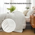 thumbnail image 3 of Davulos 7 Pieces Bed in a Bag Queen Boho White Bedding Comforter Sets All Seasons, Geometric Tufted Bed Set with Comforter, Sheets, Pillowcases & Sham, 3 of 9