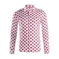 thumbnail image 5 of INSPIRE CHIC Men's Polka Dots Dress Shirts Button Down Long Sleeves Shirt, 5 of 5