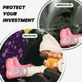 thumbnail image 4 of Naloa Purple Snow Flakes 2Pcs Anti-Kick Back Seat Cover Kick Mat, Car Seat Protector with 3 Storage Pockets, 4 of 8