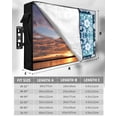 thumbnail image 7 of Outdoor TV Cover 30 to 32 Inch Weatherproof, Retro Boho Waterproof TV Screen Protector for Outside Decor with Zipper and Pocket 30"L x 19"H&nbsp; , Floral Pattern Aqua Blue White, 7 of 7