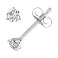 thumbnail image 2 of 1/5 Carat Diamond 3-Prong Set Stud Earrings in 14K White Gold (SI1-SI2 Clarity), 2 of 5