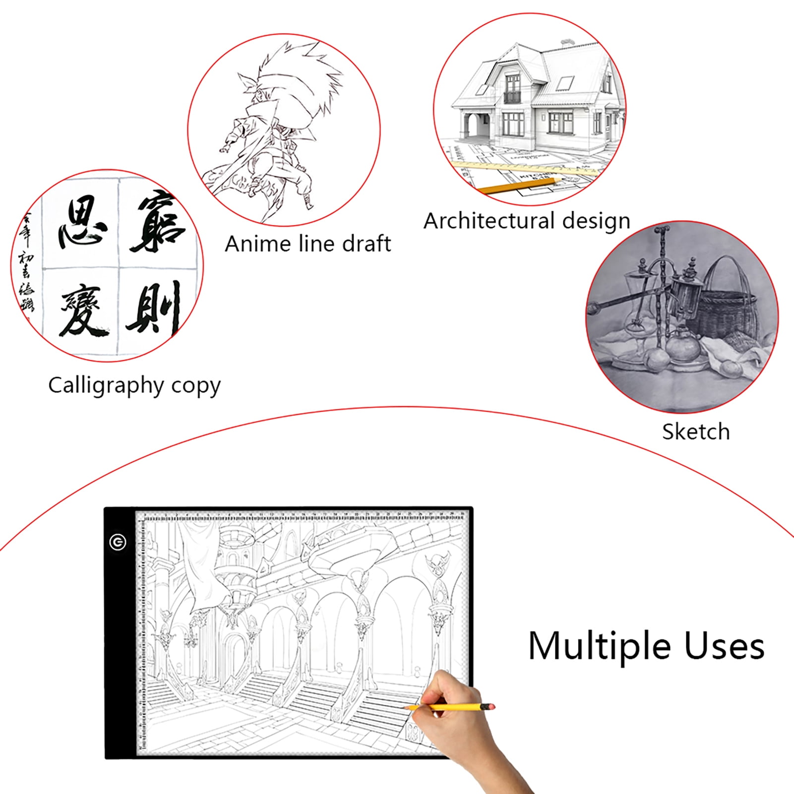 A3 Purple Border Scale Dotless Anime Drawing Drawing Diy Sketching And  Copying Drawing Board Copying Board Stationery And Educational Supplies -  Temu