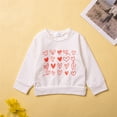 thumbnail image 4 of Toddler Infant Baby Girls Valentines Day Outfits Comfy Love Heart Print Shirt Pullover Top Flared Pants Fall Spring Clothes Set Solid Color Soft Long Sleeve Top And Bell Bottoms Pants Set 9M-5Y, 4 of 8