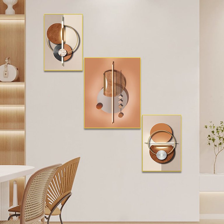 Set Of 4 Textured Plaster Wall Art - 12x12 Inch 3D Geometric Abstract Shapes, Handmade Beige Wall Decor For Living Room, Bedroom, Office