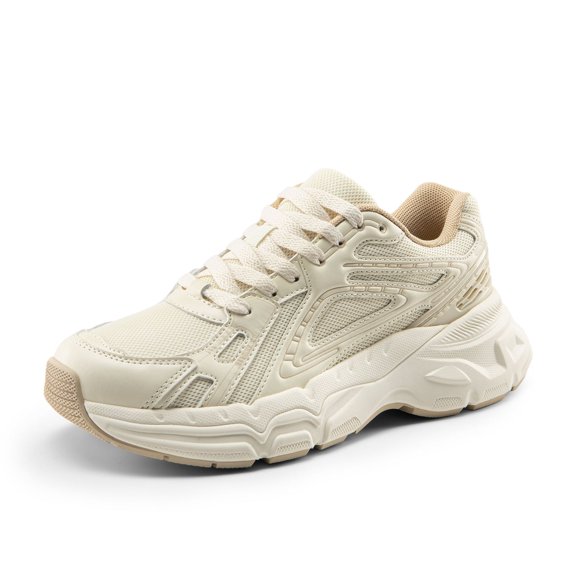 DREAM PAIRS Women's Platform Chunky Liv Fashion Sneakers Walking Lace-Up Comfortable Y2K-style Sneakers Workout Sport Work Casual Tennis Shoes