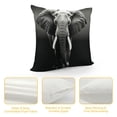 thumbnail image 4 of Fenyluxe Elephant Tusks Black and White Pillow Covers with Square Design for Couch, Sofa, Indoor Outdoor, 1PC 22x22in, 4 of 5