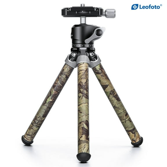 Leofoto MT-02C (Camo)   LH-22 Mini Tabletop Travel Tripod with Ball Head Kit