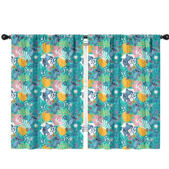 2 Panels Cartoon Movie Print Pattern Nursery Curtains for Cartoon Lovers,Boys Girls Kids Cartoon Window Drapes for Living Bedroom Playroom Room Decor Rod Pocket 42x63Inch