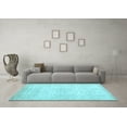 thumbnail image 3 of Ahgly Company Indoor Square Persian Light Blue Traditional Area Rugs, 7' Square, 3 of 4