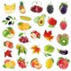 thumbnail image 2 of Juego de pegatinas para verduras y frutas, 100 unidades, monopatín, maleta y tableta, 2 of 3