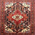 thumbnail image 1 of Ahgly Company Machine Washable Indoor Square Traditional Dark Almond Brown Area Rugs, 8' Square, 1 of 7