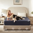 thumbnail image 3 of BEDLORE Waterproof Mattress Protector, Cal King Size Mattress Pad, Breathable Mattress Cover with Deep Pocket 6-18 inches, Soft Comfortable Bed Protector Machine Washable (Navy Blue), 3 of 10