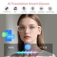 thumbnail image 5 of AI Smart Glasses with 160+ Language Real-Time Translation, Photochromic Lenses, Hands-Free Calls, Music, Noise Cancellation, Voice Assistant & Magnetic Charging - Ideal for Travel, Work & Sports, 5 of 10