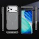 thumbnail image 3 of For iPhone 17 Pro Case PC + TPU Skin Touch Anti-drop Phone Cover Compatible with MagSafe - Grey+Blac, 3 of 5