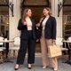 thumbnail image 4 of Conjunto de dos piezas Agnes Orinda Plus Size para mujeres, chaqueta de blazer de oficina y pantalones, talla 1X, negro, 4 of 8