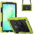 thumbnail image 1 of Funda para Samsung Galaxy Tab A11 Plus de 11 pulgadas (2025) y A9 Plus de 11 pulgadas (2023), resistente, a prueba de golpes, con soporte giratorio de 360° y correa de mano/bandolera., 1 of 9