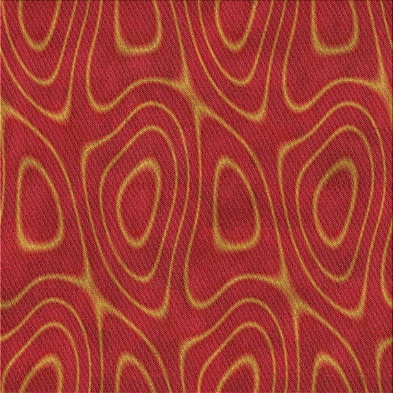 Ahgly Company Indoor Square Patterned Red Area Rugs, 5' Square