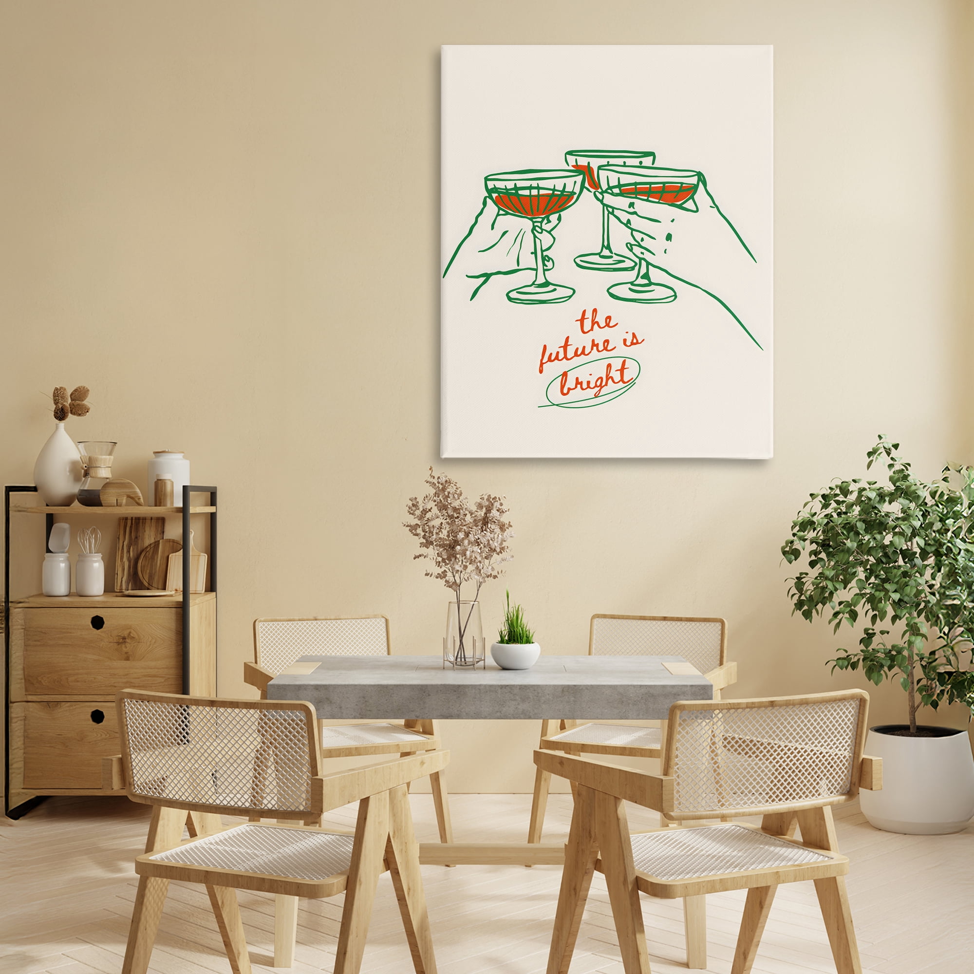 Stupell Industries The Future Is Bright Toast Canvas Wall Art, design by The Prints Vibe