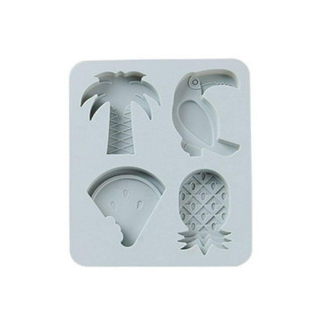 4 Slots Fruit Shaped Pudding Jelly Ice Block Silicone pudding Mold pudding mold Cake Chocolate Pastry Baking Mould Tray