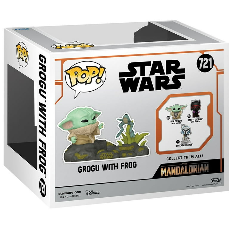 Star Wars: The Mandalorian Grogu w Frog Deluxe Pop, Not Mint