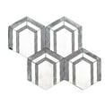 thumbnail image 5 of The Tile Life Argos Peak Carrara Marble Mosaic Tile - 12 x 14 in. - Polished - 1-Piece - Floor & Wall, 5 of 13