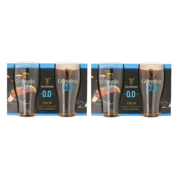 Guinness 0.0 Tulip Pint Glass Set (4-Pack) (20 ounces)