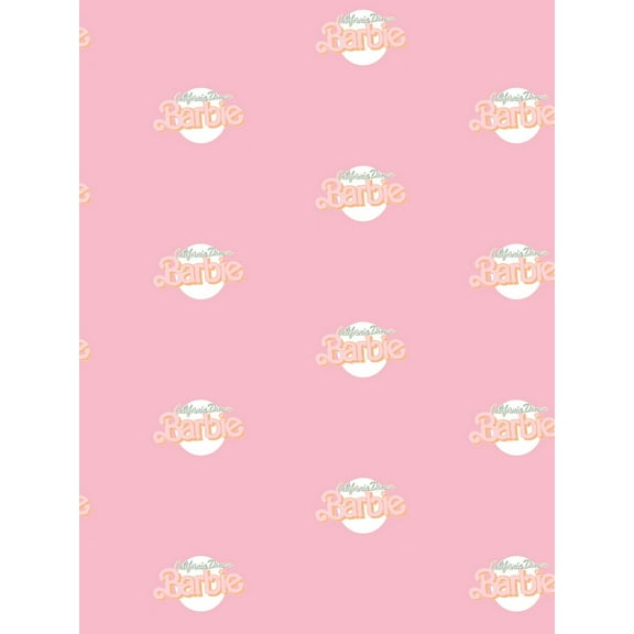 CA Dream Barbie Logo Removable Vinyl Wallpaper by Barbie - Pink
