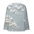 thumbnail image 7 of CFLVAEK Oversized Gauze Long Sleeve Linen Blouses for Women Plus Size Elegant Floral Print Scoop Neck Shirt Casual Batwing Shirts Lightweight Beach Vacation T Shirts Resort Wear, 7 of 7
