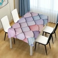 thumbnail image 4 of Yayeee Tablecloths 60" x 90" Rectangle Wrinkle Resistant Party Table Cover, Pink Art Pattern, 4 of 8