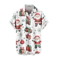 thumbnail image 4 of Blusa y camisa de manga corta con cuello vuelto para hombre, blusa informal de moda con cuello vuelto, blusa estampada de manga corta con botones, blusa de poliéster para hombre, 4 of 6