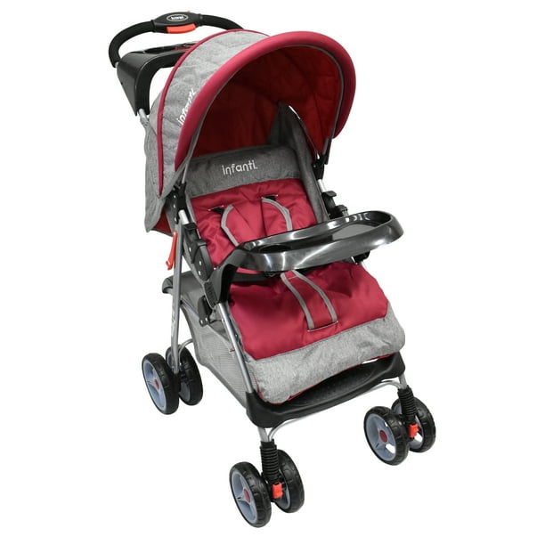 Carriola Infanti Karel Reclinable y Plegable Rojo Carriola Tradicional