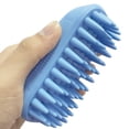 thumbnail image 1 of Cepillo de Champú para Mascotas Azul Silicona Antideslizante para Cabello Largo y Corto, 1 of 8