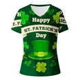 thumbnail image 4 of QIPOPIQ T-Shirts à Manches Courtes pour Femmes à Col Rond T-Shirts de la Saint-Patrick Tunique Shamrock T-Shirt Chemise Verte T-Shirt T-Shirts de la Saint-Patrick T-Shirt à Col en V Hauts Imprimés T-Shirts des Fêtes T-Shirts Graphiques Aubaines, 4 of 4