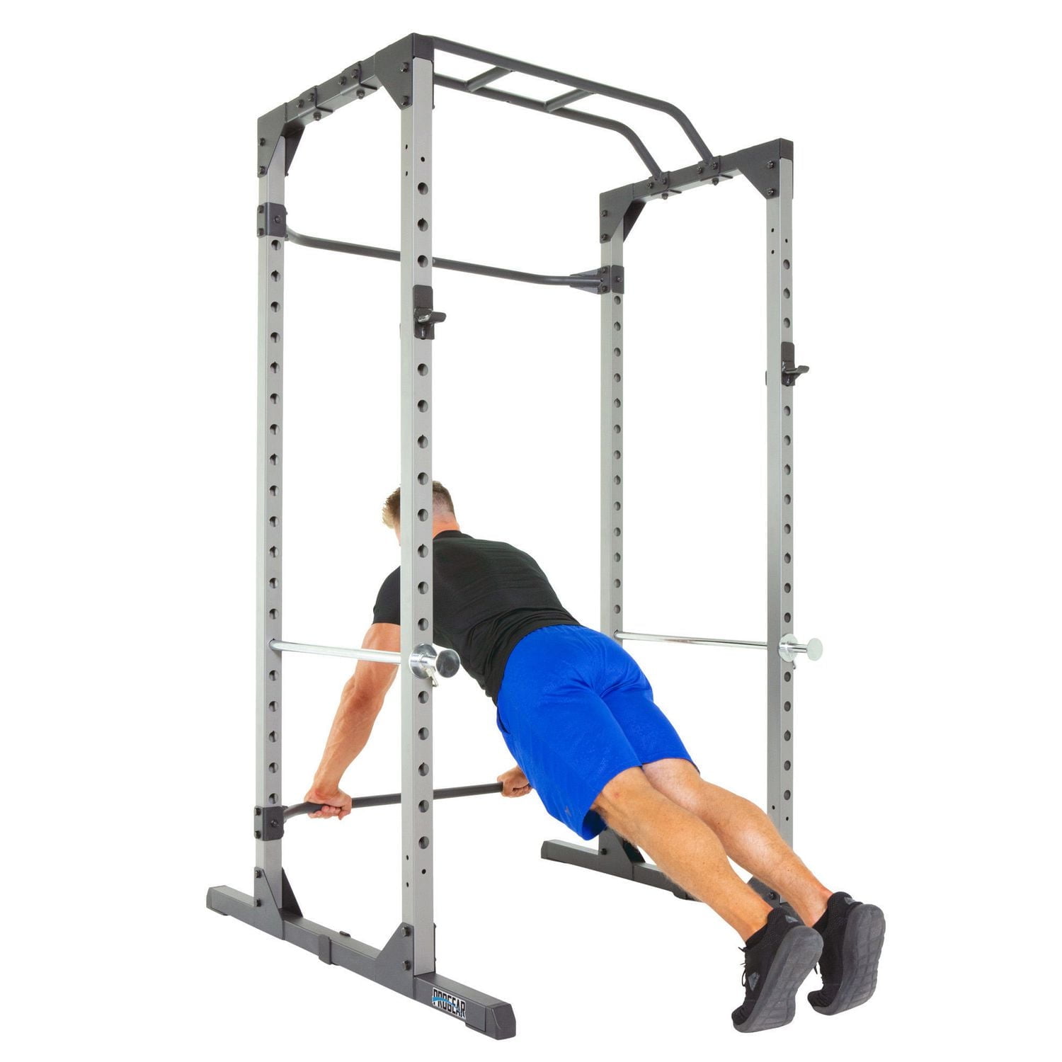 Station de musculation Progear 1600 Puissance ultime Capacité de poids 800 lb/363 kg avec crochets de verrouillage en J