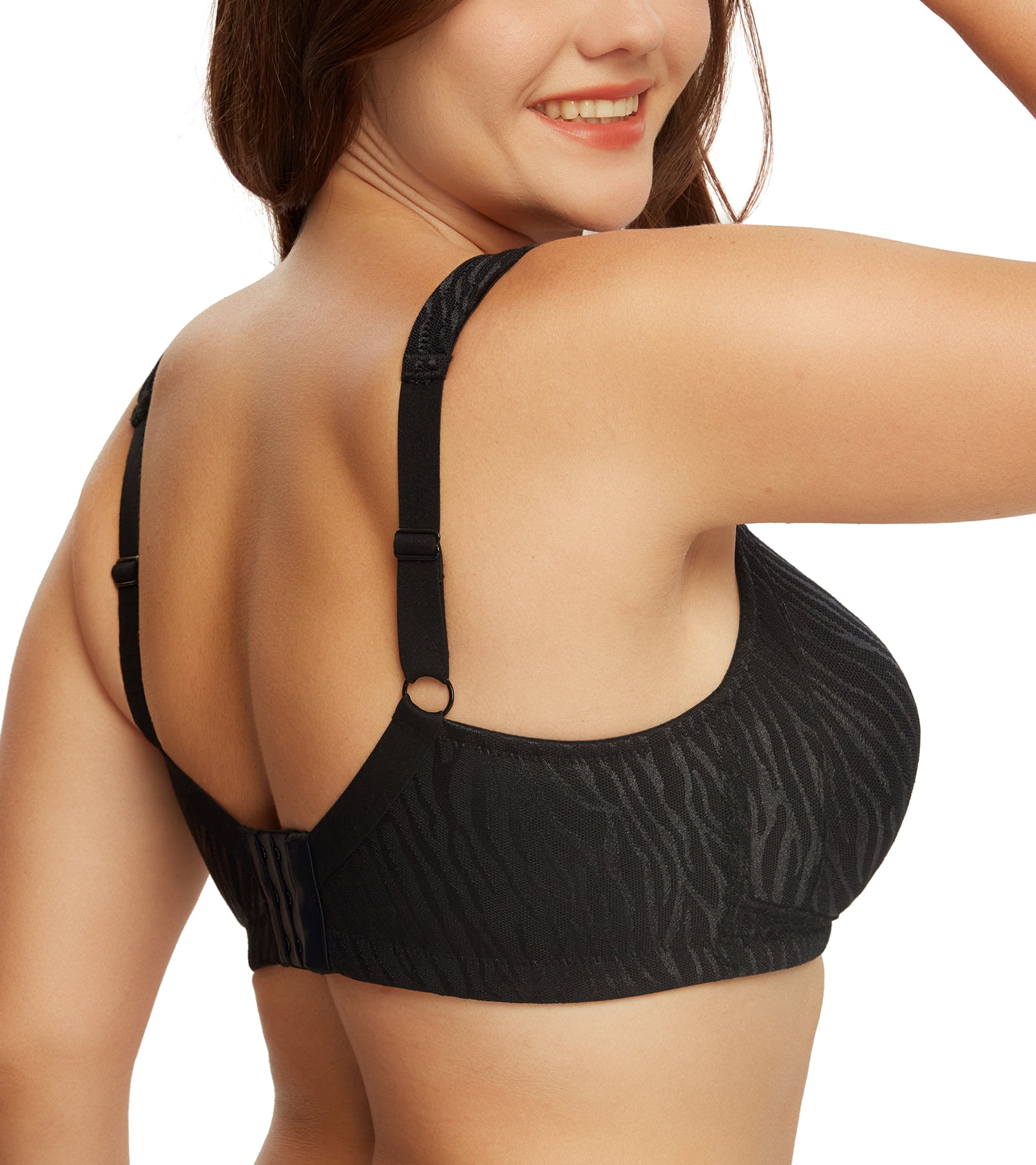 FallSweet Full Figure Minimizer Bra T Shirt Brasieres Underwire Smoothing  Full Coverage Bra(Black,36C) at  Women's Clothing store
