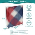 thumbnail image 5 of Hard Shell Ring Binder With Clip Holds 200 Sheets Office Home Organization Red White Tartan Pattern, 5 of 10
