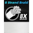 thumbnail image 2 of BLUEWING Braided Fishing Line 8 Strands PE Braid Fishing Lines Thin Diameter & Abrasion Resistant Fishing String for Saltwater Fishing 20LBS 500YD White, 2 of 6