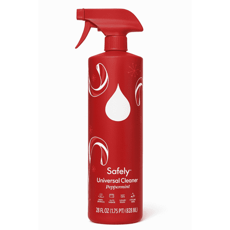 Safely Universal Cleaner–Peppermint Scent-Plant-Based Multi-Purpose Spray|Bleach-Free,Safe for Family & Pet|Tough on Messes,Gentle on Surfaces|All Purpose Cleaner, 28 oz