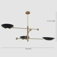 thumbnail image 4 of 3 Light Stilnovo Style Disk Shade Sputnik Chandelier Light Fixture, 4 of 5