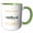 Green/White, variant on 3drose, Wyoming Territory Fish the Cutthroat Trout, 11oz Two-tone Black Mug