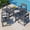 Gray, variant on Walsunny 5-Piece Polywood Outdoor Dining Furniture,All-Weather HDPE Patio Furniture Set,Square Patio Table and Chairs,Blue