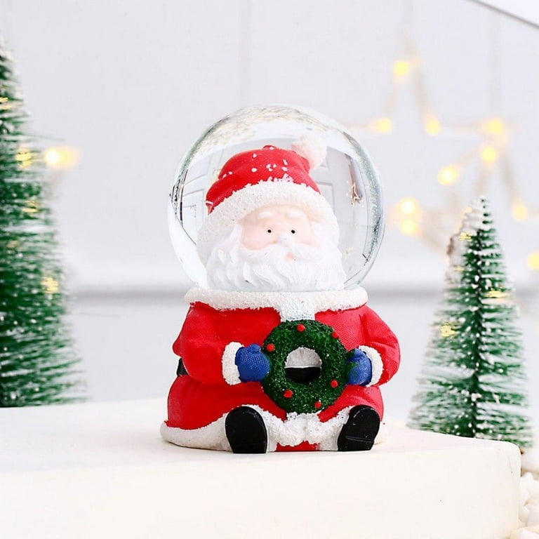 Overfox Christmas Snow Globe, Glitter Crystal Ball for Christmas  Decorations Great Lighted Gifts for Kids, Santa Claus 